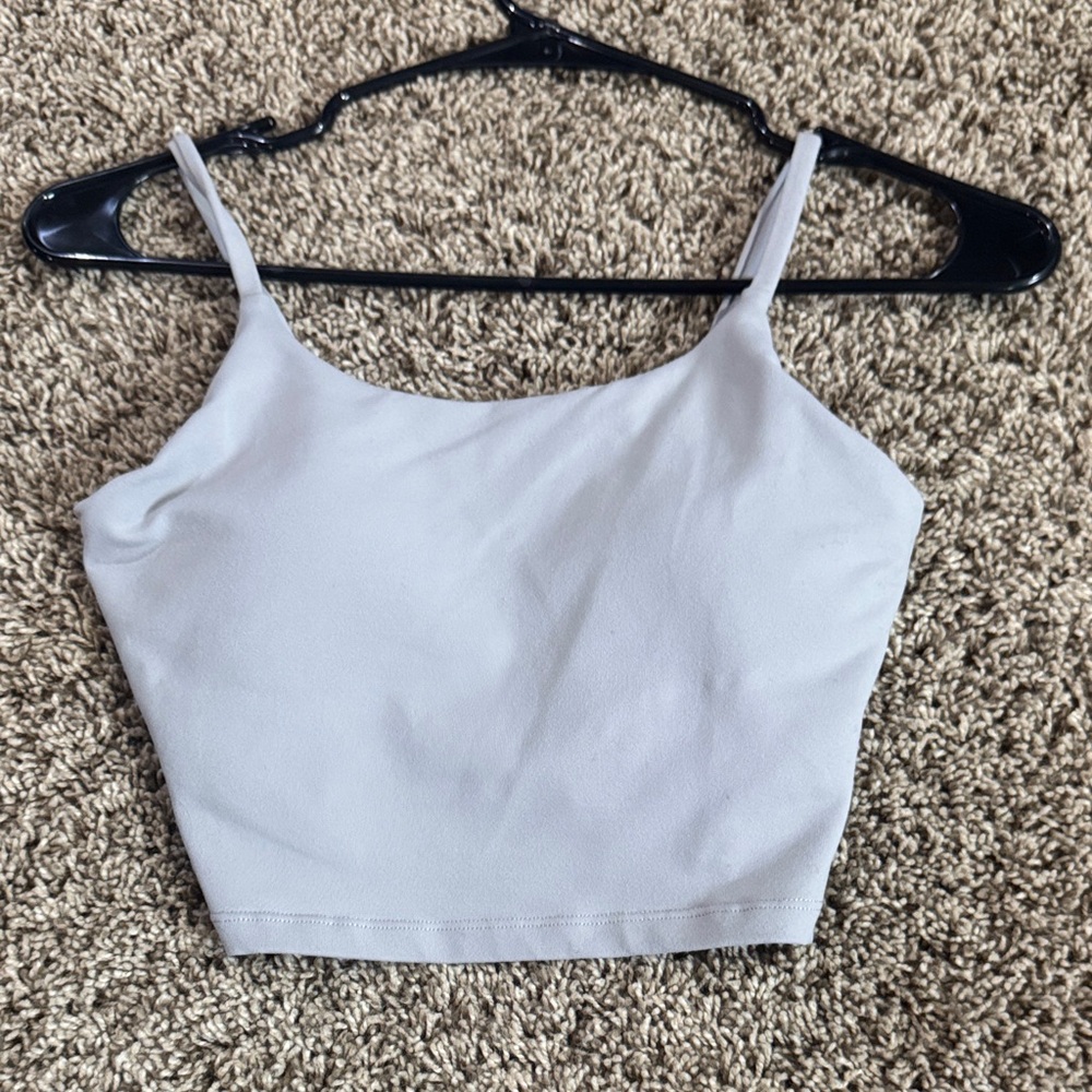 Light Gray Athletic Crop Top